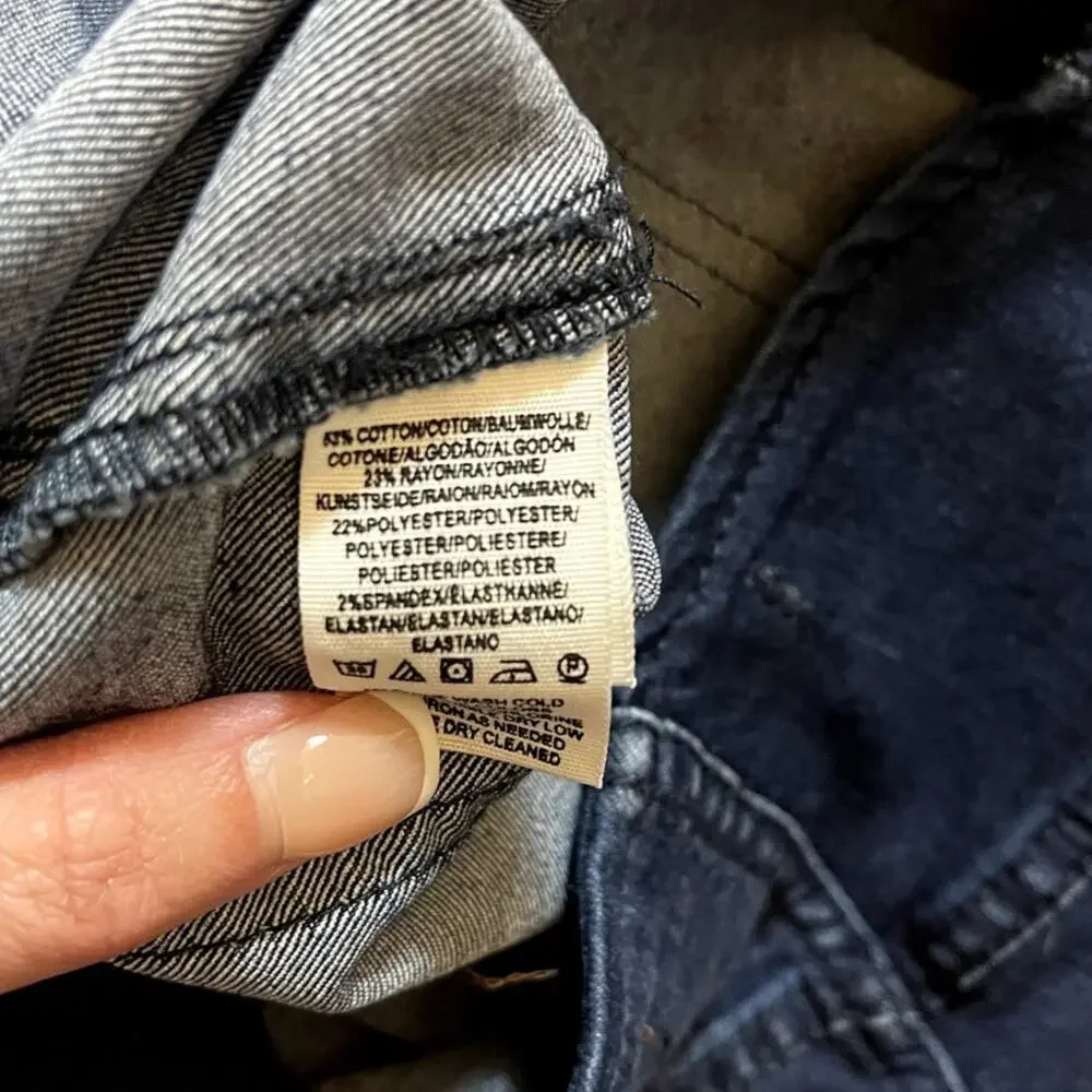 Free People Womens Pull On Flare Jeans Sz 28 Dark Wash MidRise Bell Bottom Denim - Picture 5 of 10